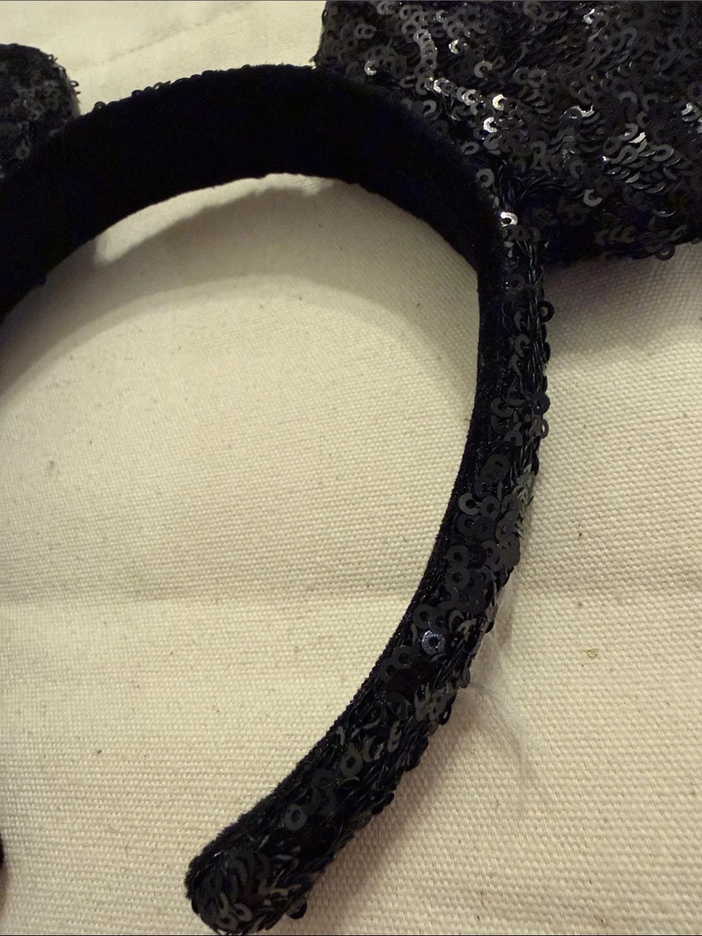 Disney Parks Black Sequin Headband Walt Accessories Ears Sparkly